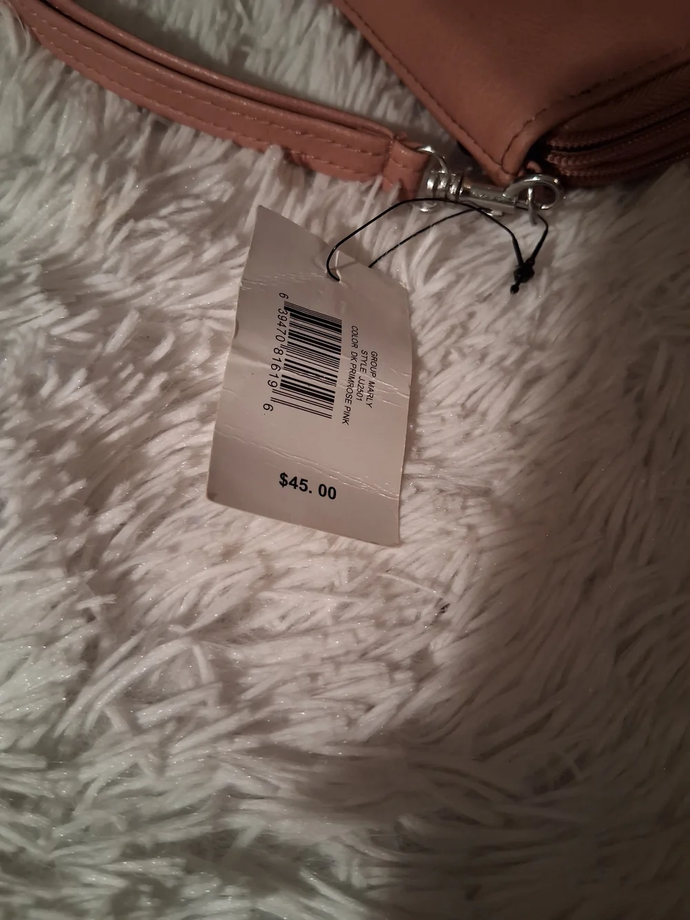 Joe's Jeans Tan Zip-Around Wallet Clutch Rose Color